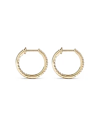 Hoop Earrings With 0.25 Carat TW Of Diamonds in 10kt White Gold