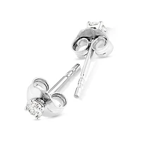 0.15 Carat TW Diamond Mini Solitaire Stud Earrings in 10kt White Gold