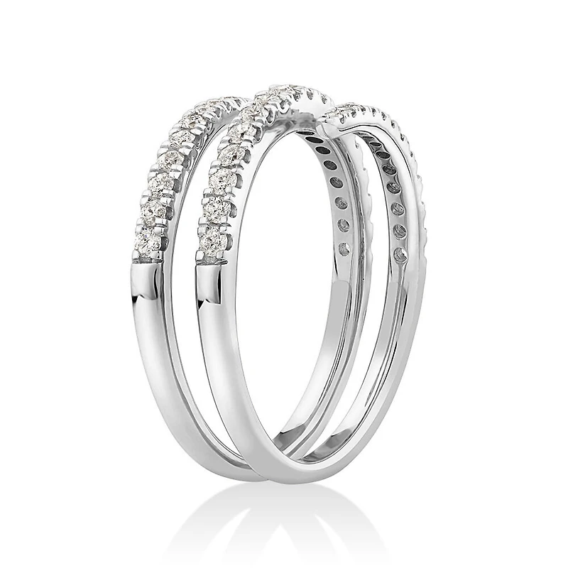 Spiral Ring with .50 carat TW of diamonds in 10kt white gold