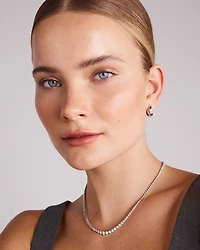 6.00 Carat TW Tennis Necklace set in 18kt White Gold