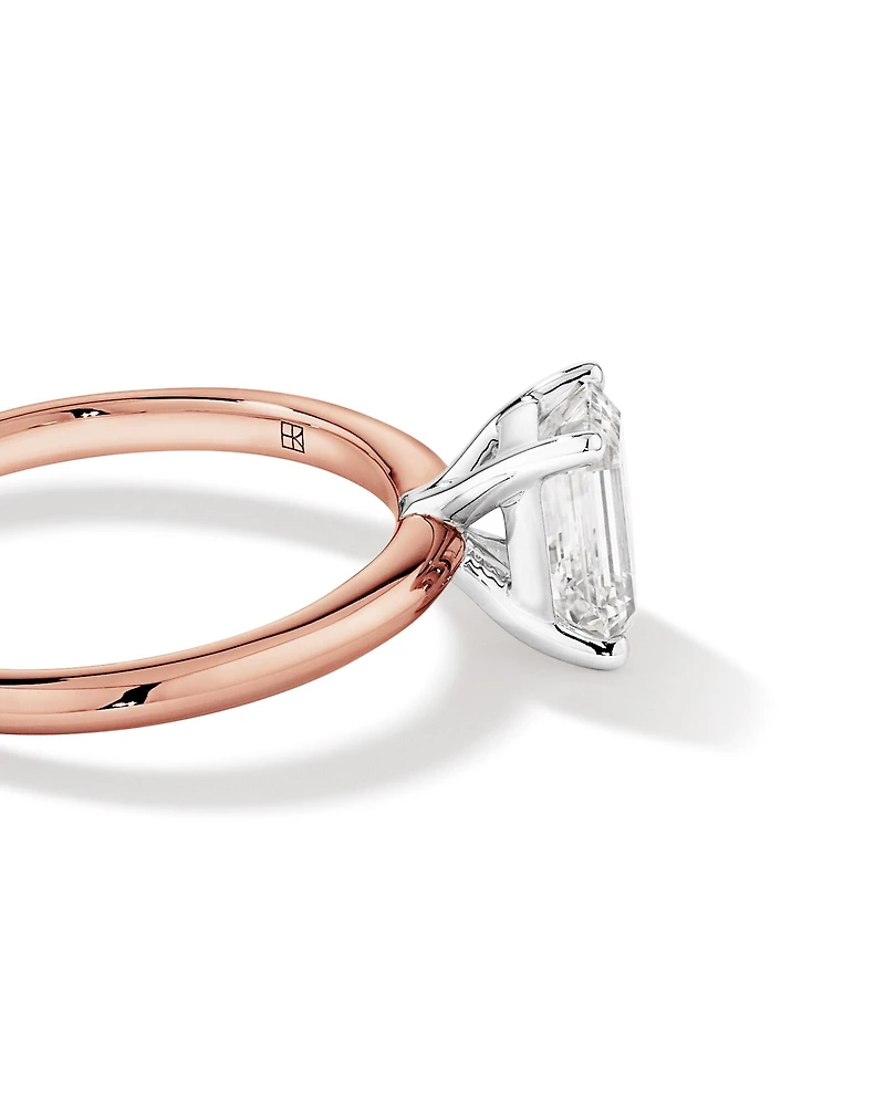 1.25 Carat TW Emerald Cut Laboratory-Grown Diamond Solitaire Engagement Ring In 14kt White Gold