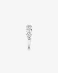 Bague De Mariage En Diamant De Laboratoire Ovale De 2,00 Carats Poids Total En Or Blanc 14 Carats