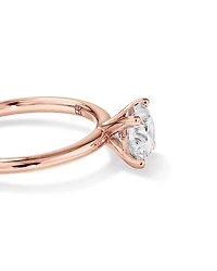 Carat TW Round Brilliant Laboratory-Grown Diamond Solitaire Engagement Ring in 14kt Gold