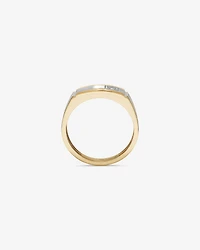 Men's Ring with a Diamond in 10kt Yellow Gold