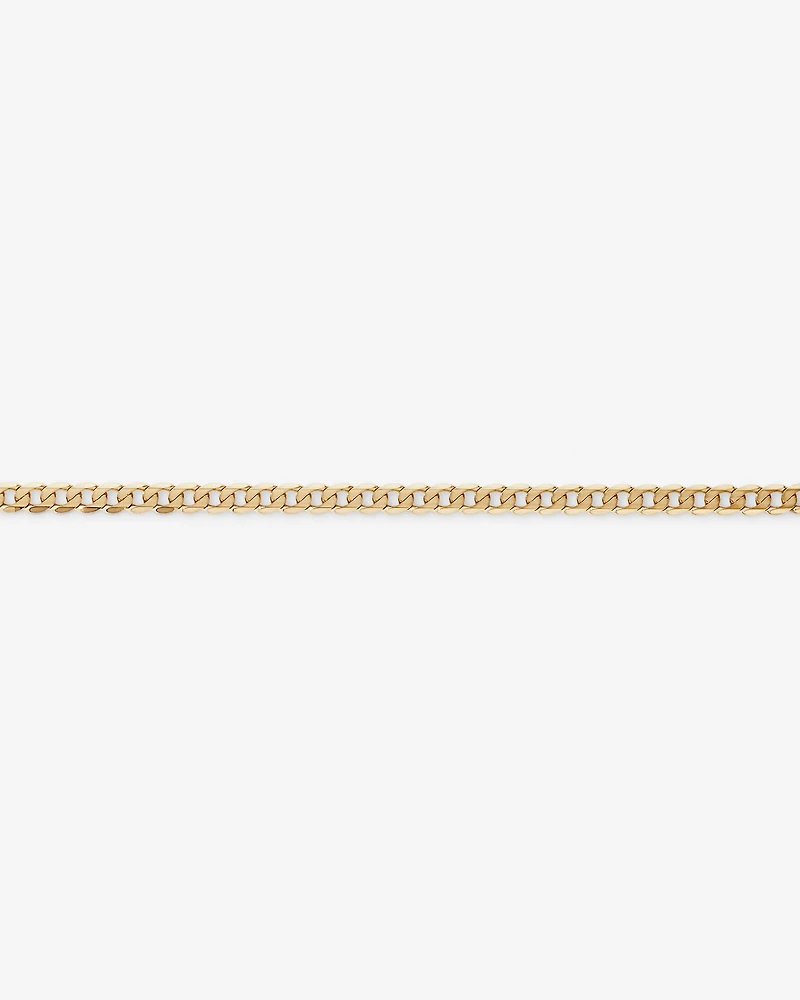 19cm (7.5") 3.75mm Flat Beveled Curb Bracelet in 10kt Yellow Gold
