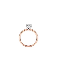 Carat TW Oval Laboratory-Grown Diamond Solitaire Engagement Ring in 14kt White Gold