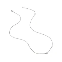 Station Necklace With 0.10 Carat TW Diamonds In Sterling Silver