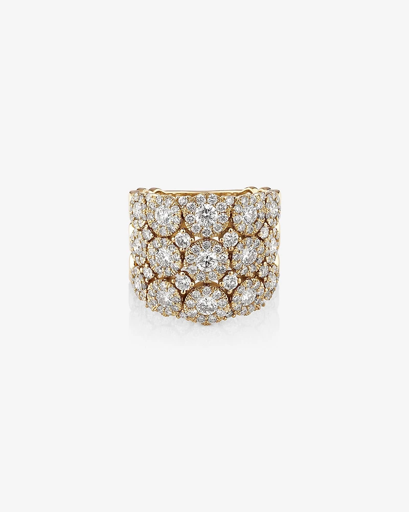 3 Row Bubble Ring with 3.00 Carat TW Diamonds in 14kt Gold