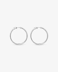 Hoop Earrings with Cubic Zirconia in Sterling Silver
