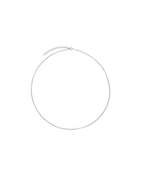 50cm (20") 2mm Width Diamond Cut Cable Chain Necklace in Sterling Silver