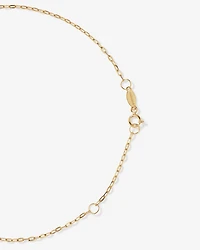Flat Paperclip Chain Anklet in 10kt Yellow Gold