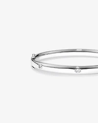 0.45 Carat TW Laboratory-Grown Oval Diamond Bangle in Sterling Silver