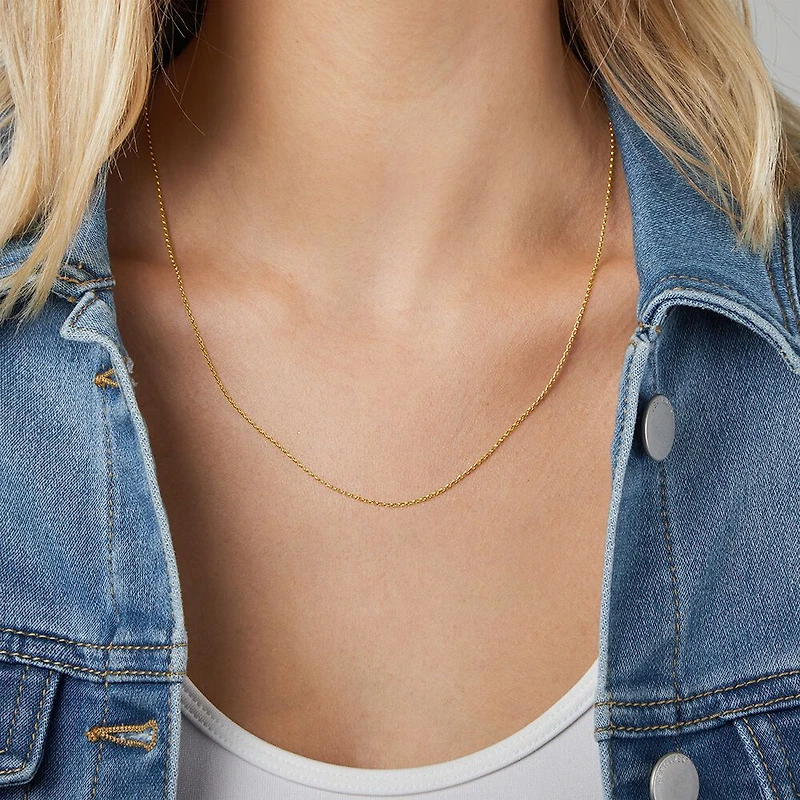 55cm (22") Solid Belcher Chain in 10kt Yellow Gold