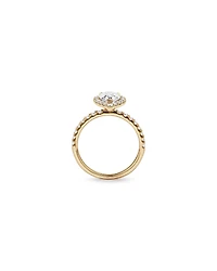 1.82 Carat TW Pear Cut Laboratory-Grown Diamond Halo Engagement Ring in 14kt White Gold