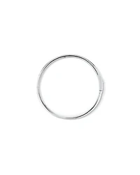 Cubic Zirconia Eternity Oval Bangle in Sterling Silver