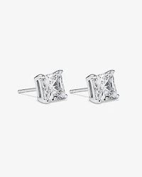 Boucles d'Oreilles Clous en Zircon Cubique Princesse de 7 mm en Argent Sterling