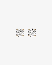 1.00 Carat TW Diamond Solitaire Stud Earrings in 18kt White Gold