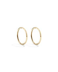 14mm Sleeper Earrings in 10kt Yellow Gold