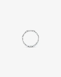 Cubic Zirconia Alternating Heart Ring Sterling Silver