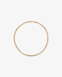 55cm (22") 6.3mm Width Solid Concave Bevelled Curb Chain in 10kt Yellow Gold