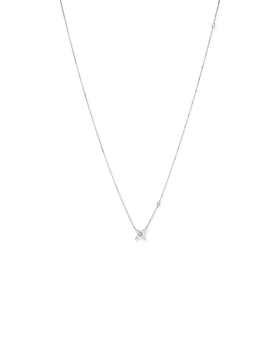 0.65 Carat TW Floret Laboratory-Grown Diamond Necklace in 10kt White Gold