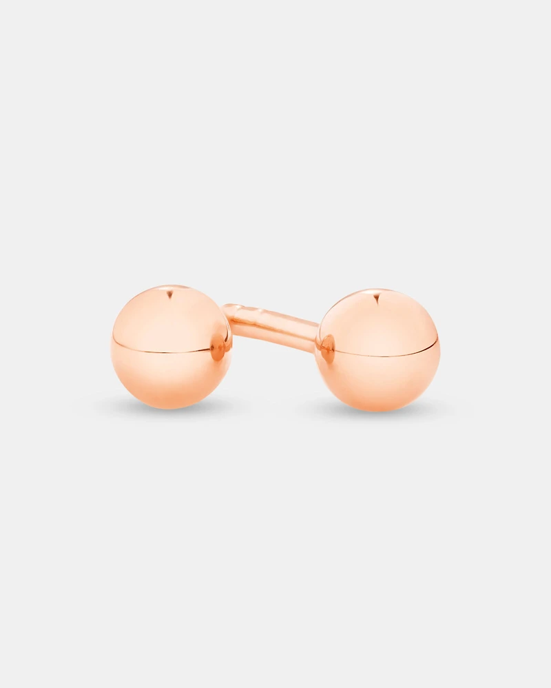 3mm Ball Stud Earrings in 10kt Rose Gold