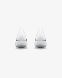 Polished Half Hoop Stud Earrings in Sterling Silver