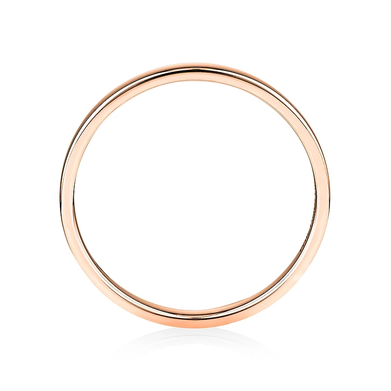 2mm Lite Half Round Wedding Band in 10kt Yellow Gold
