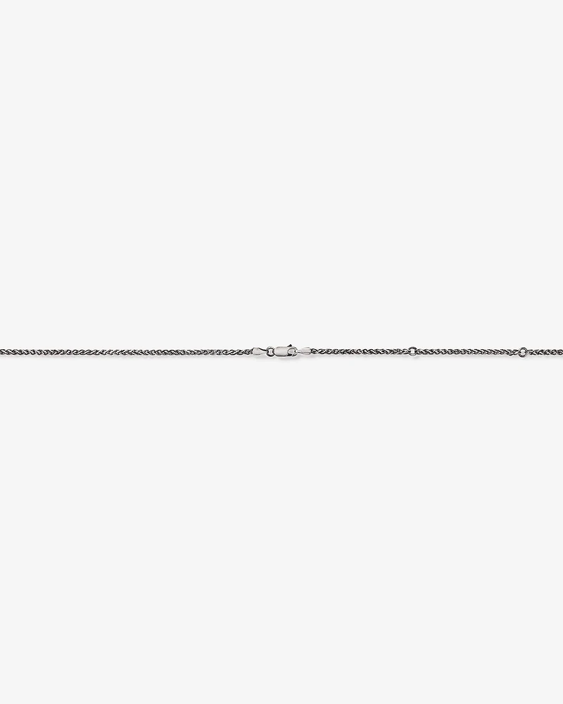 65cm (25") Oxidised Wheat Chain in Sterling Silver