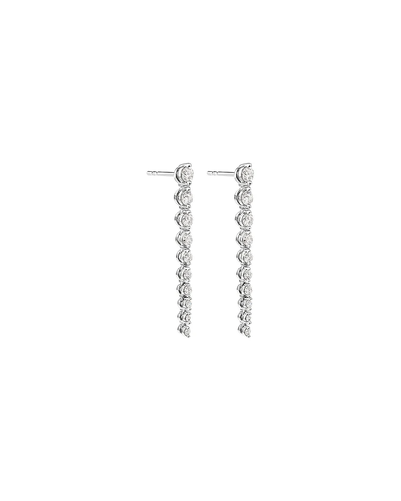Drop Earrings with Carat TW of Diamonds in 18kt Gold
