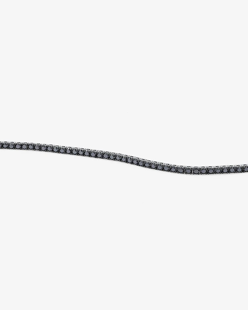 4.45 Carat TW Black Diamond Tennis Men's Bracelet in Sterling Silver