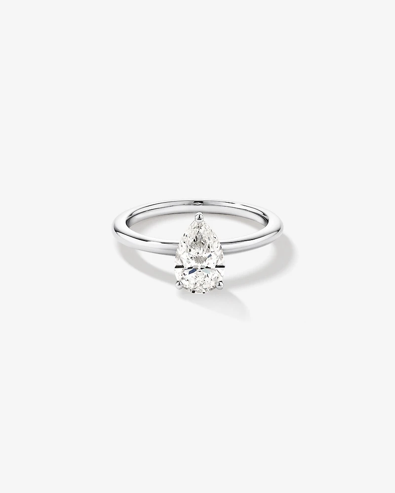 1.25 Carat TW Pear Laboratory-Grown Diamond Solitaire Engagement ring in 14kt Yellow and White Gold