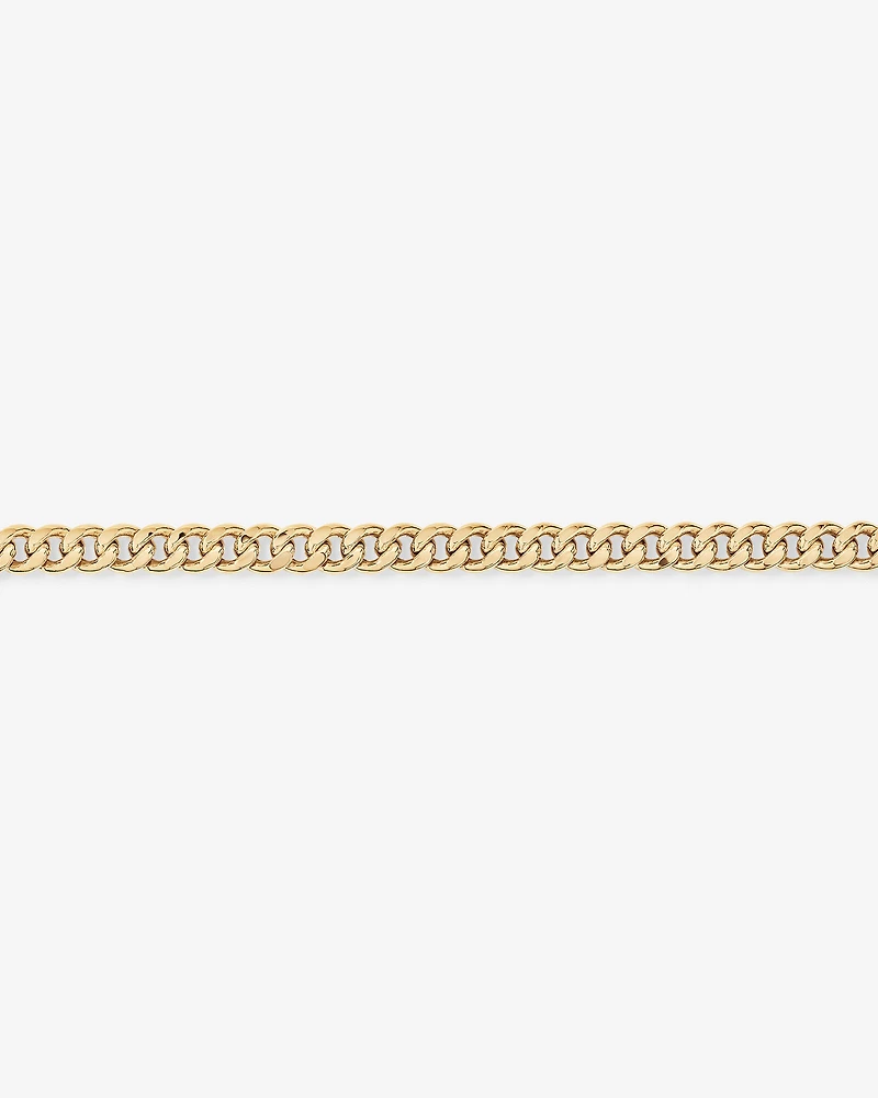 23cm (9") 9mm Semi-Solid Diamond Cut Curb Bracelet in 10kt Yellow Gold