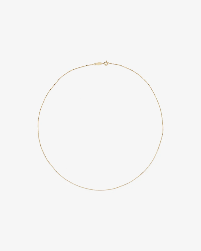 50cm (20") 0.66mm Width Box Chain in 10kt Yellow Gold
