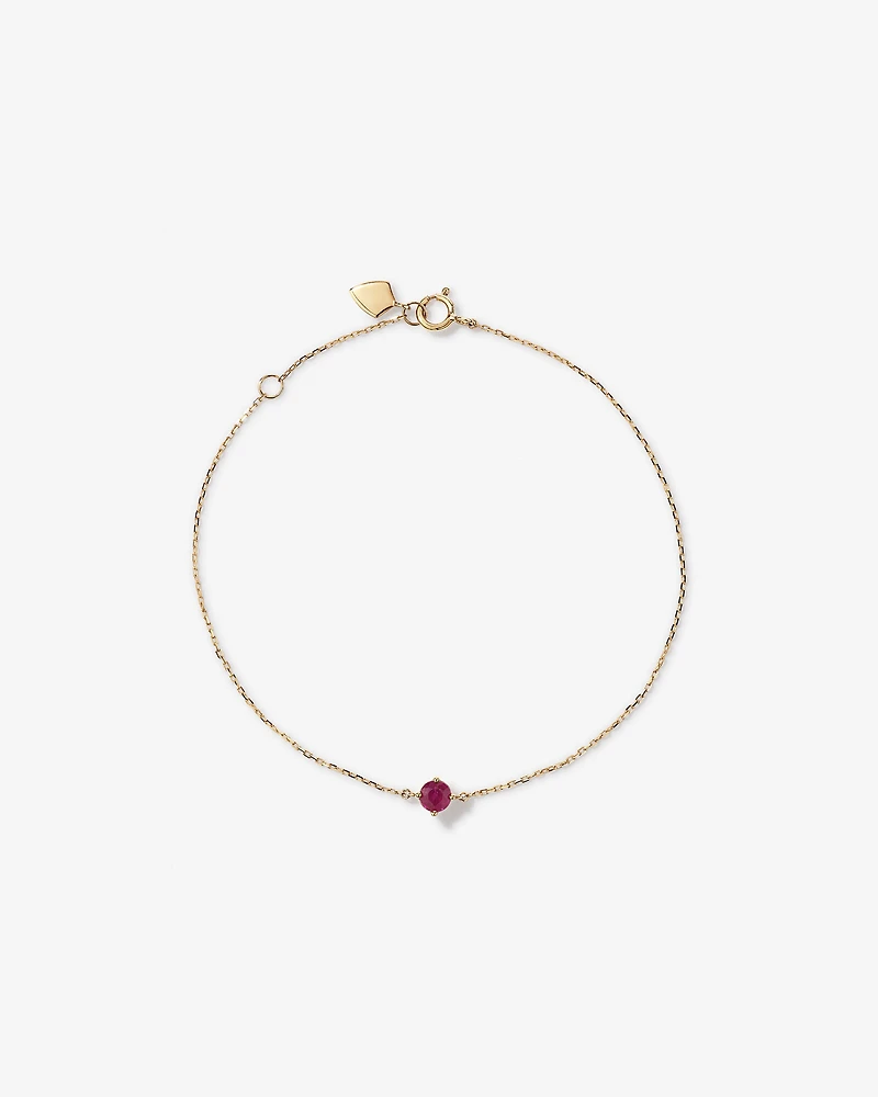 Bracelet with Ruby in 10kt Yellow Gold