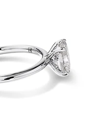 Carat TW Oval Laboratory-Grown Diamond Solitaire Engagement Ring in 14kt White Gold