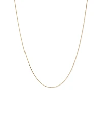 45cm (17") 1.05mm Width Solid Diamond Cut Curb Chain in 10kt Yellow Gold