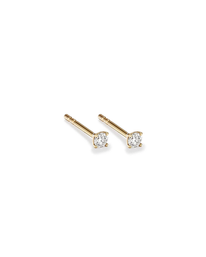 0.10 Carat TW Diamond Mini Solitaire Stud Earrings in 10kt White Gold