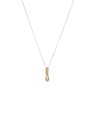 0.07 Carat TW Diamond Knots Pendant in 10kt Yellow Gold