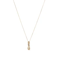 Pendentif à nœuds de diamants TW de 0,07 carat en or jaune 10 carats