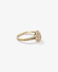0.30 Carat TW Pear Cluster Halo Diamond Ring in 10kt White Gold