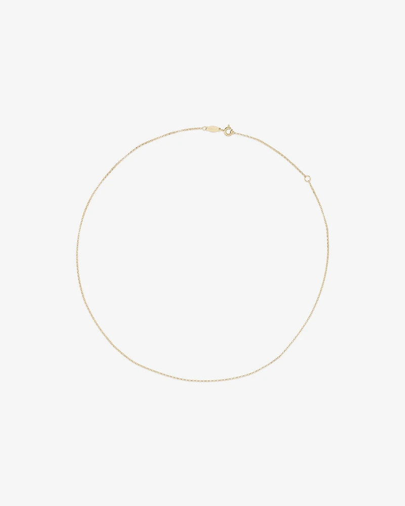 45cm (18") 1mm-1.5mm Width Solid Belcher Chain in 10kt Yellow Gold
