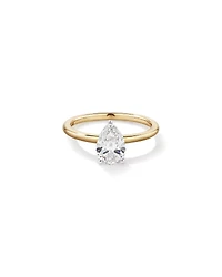 1.25 Carat TW Pear Laboratory-Grown Diamond Solitaire Engagement ring in 14kt Yellow and White Gold