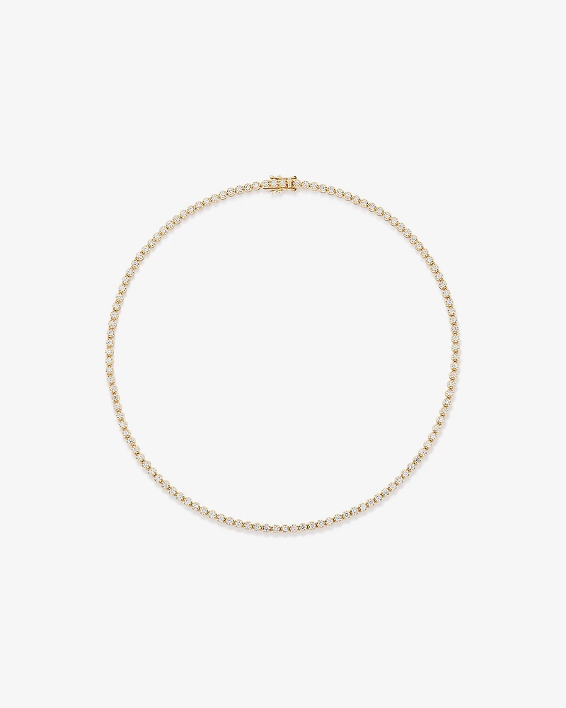 Collier de tennis en diamants cultivés en laboratoire TW de 4,00 carats serti en or blanc 10 carats