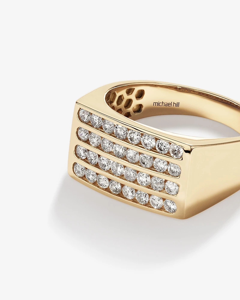 Men's Ring with 1.03 Carat TW of Diamonds in 10kt Yellow Gold