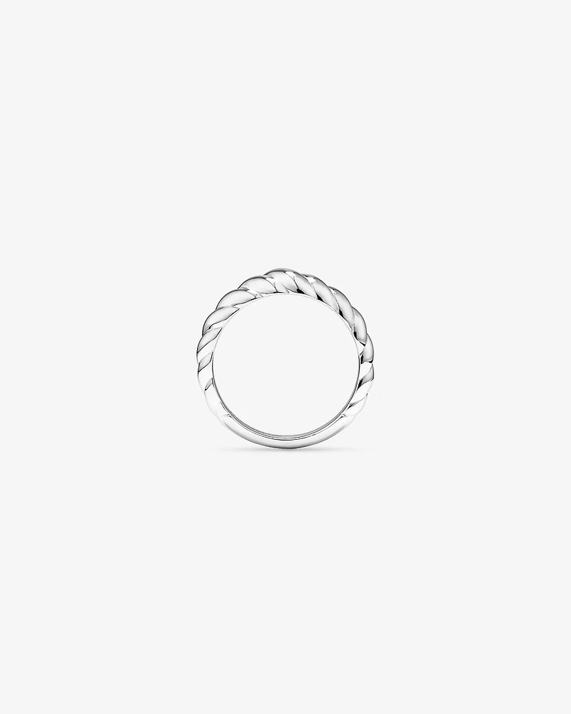 Narrow Croissant Ring in Sterling Silver