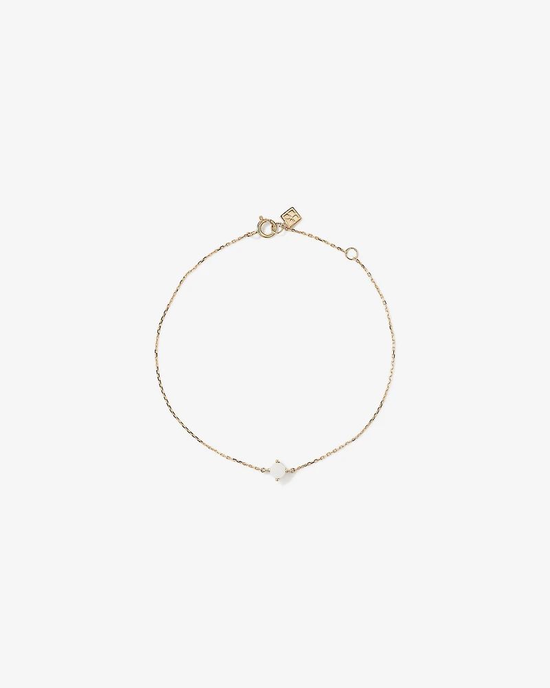 Bracelet De Naissance En Opale De 19 Cm (7,5") En Or Jaune 10 Carats