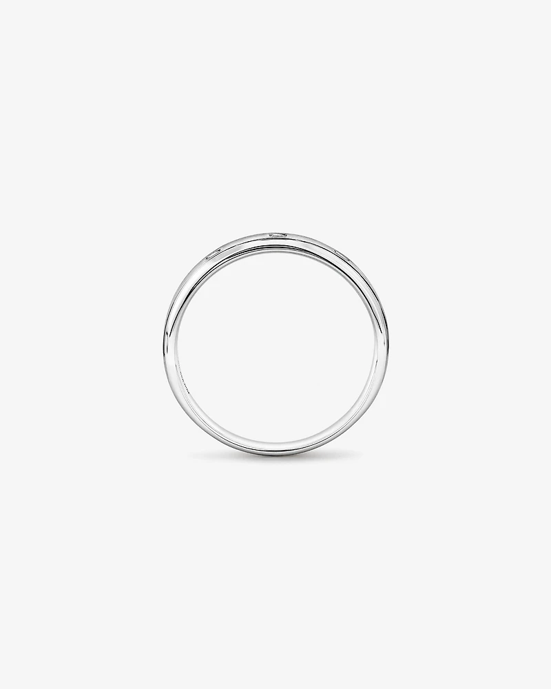 Carat TW Round Brilliant Bevelled Edge Men's Ring in Platinum