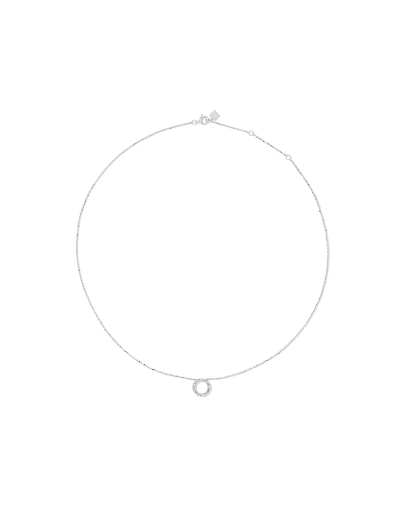 Carat TW Diamond Circle Necklace in 10kt White Gold