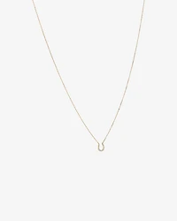 Collier à pendentif fer à cheval en or jaune 10 K avec diamants totalisant 0,10 ct